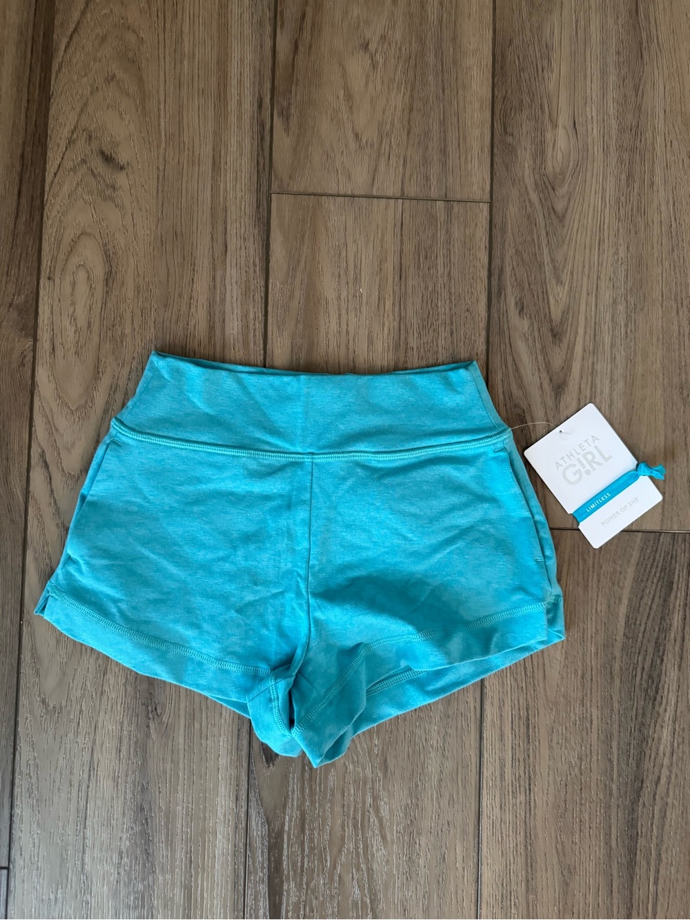 Athleta Girl Teal Active Shorts size small (7)